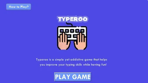 Typeroo game screen